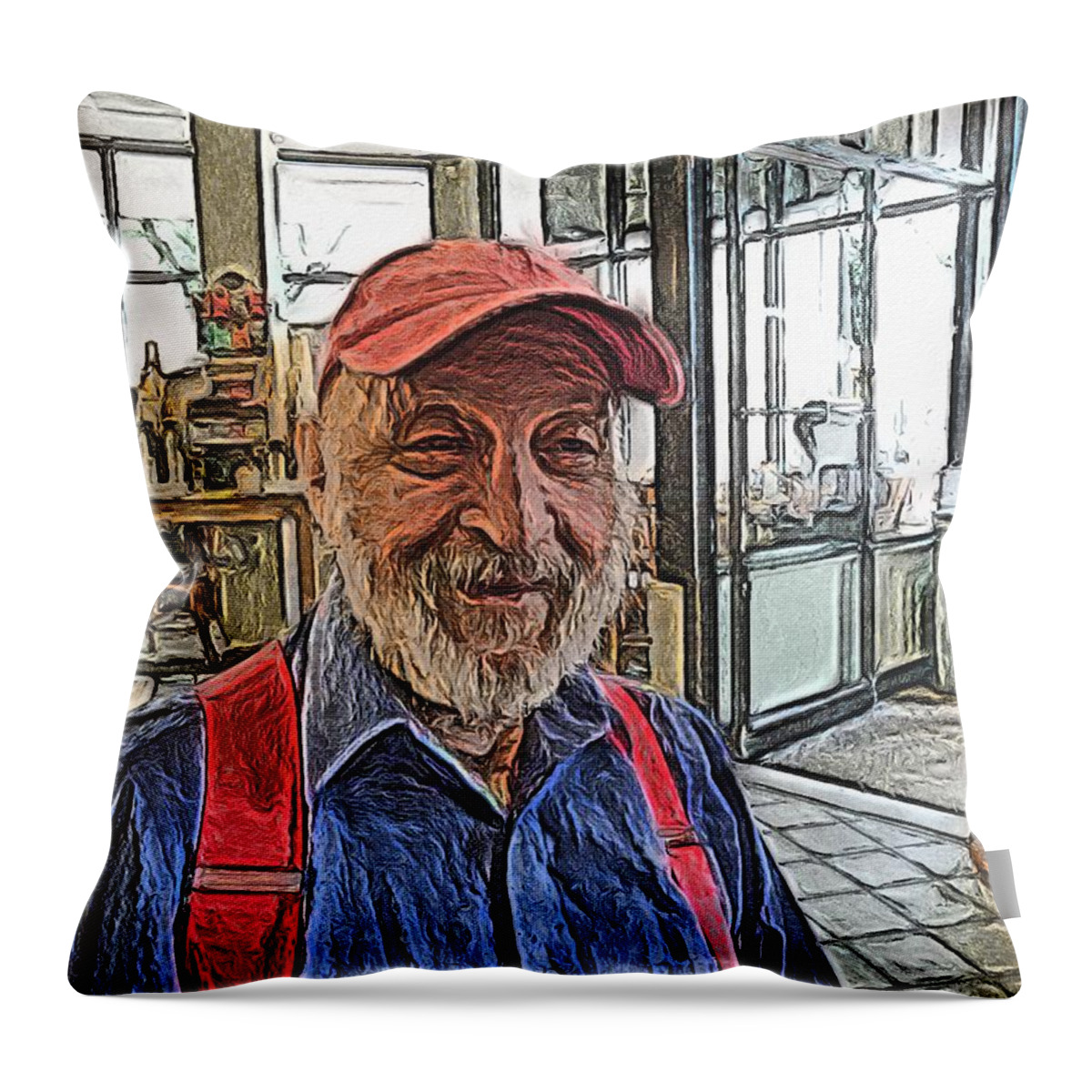 Photoshop Throw Pillow featuring the digital art Burt just published by Steve Glines