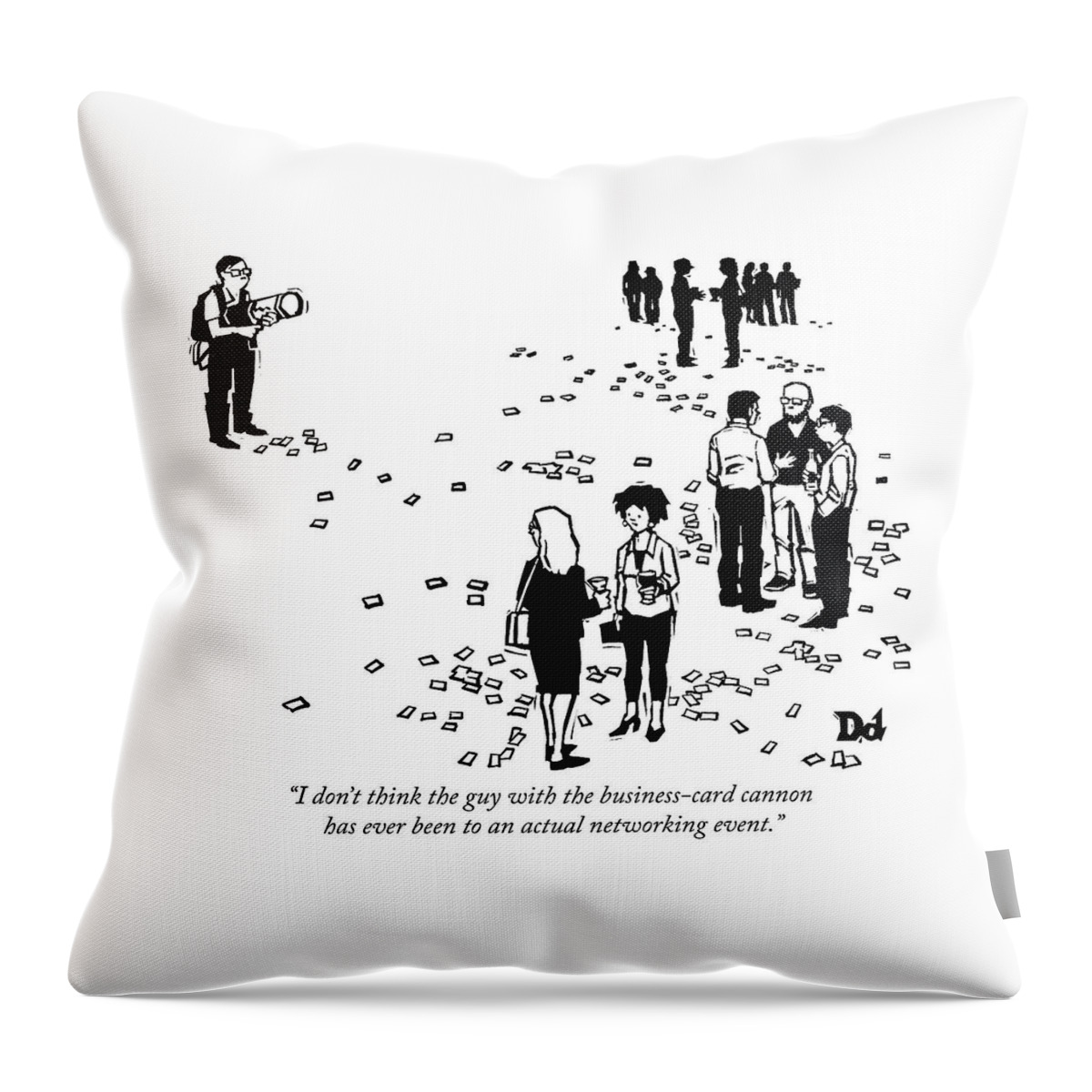 Business Card Cannon Throw Pillow