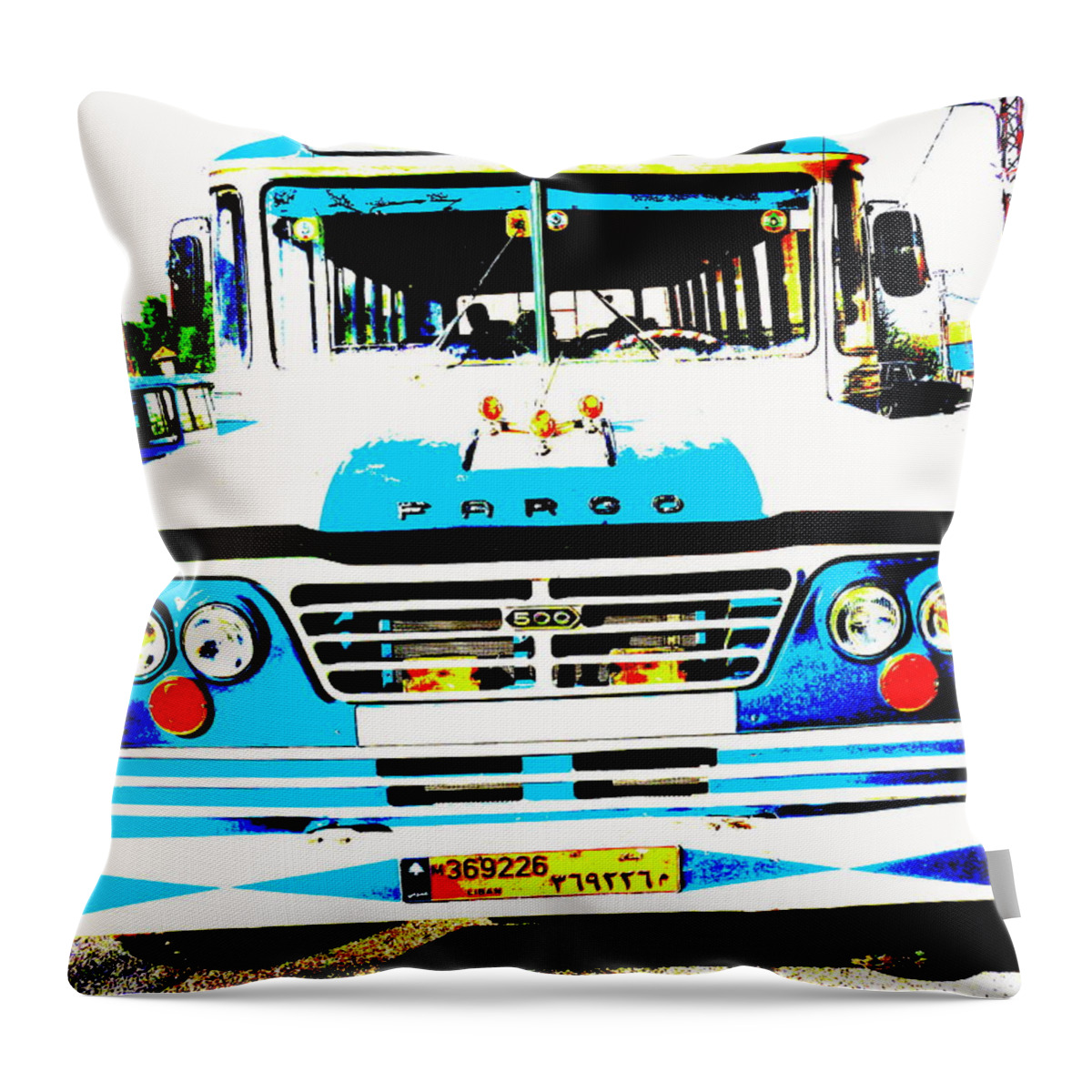 Lebanon Throw Pillow featuring the photograph Busing in Lebanon by Funkpix Photo Hunter