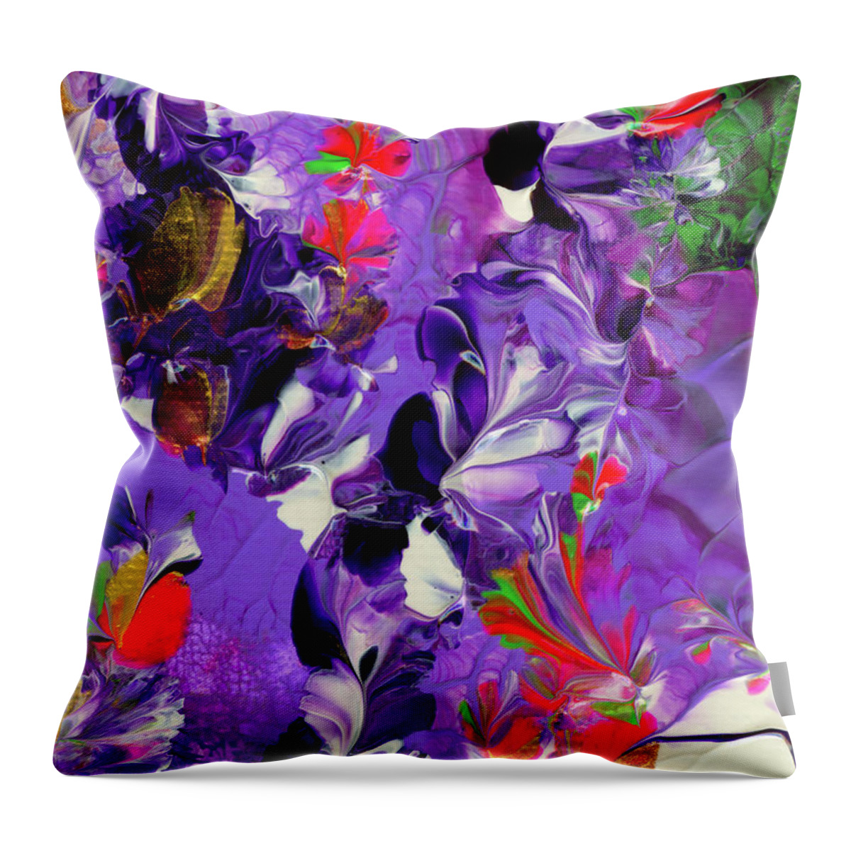 Butterfly Throw Pillow featuring the painting Butterfly Island Treasures by Nan Bilden