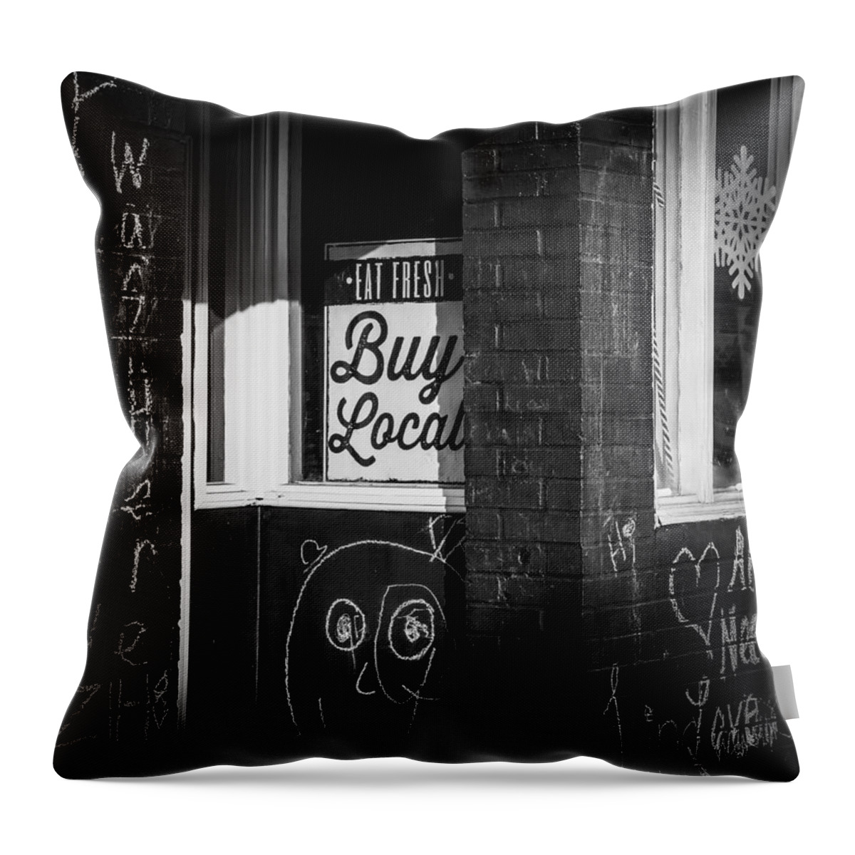  Throw Pillow featuring the photograph Buy Local by Rodney Lee Williams