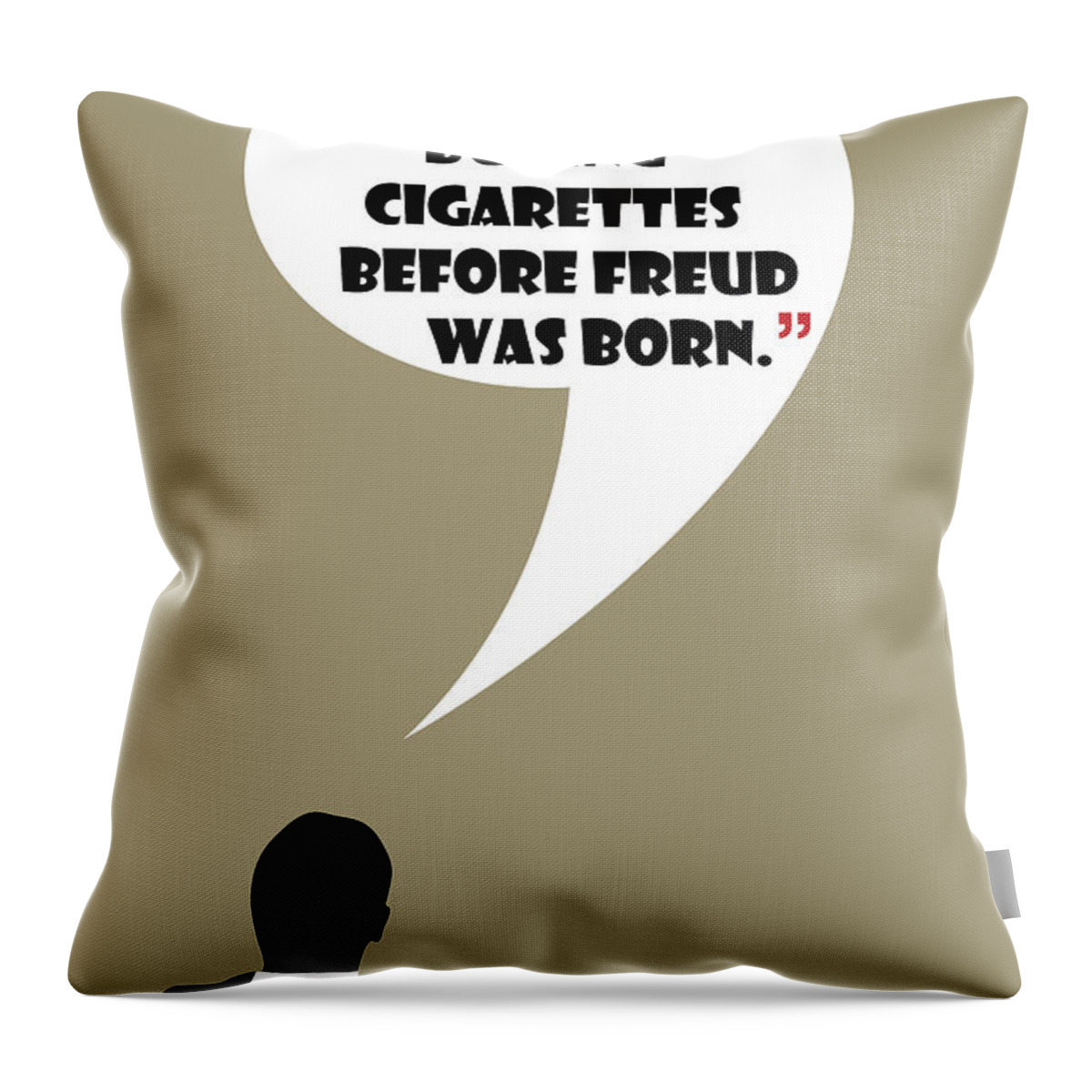 Don Draper Throw Pillow featuring the painting Buying Cigarettes - Mad Men Poster Don Draper Quote by Beautify My Walls