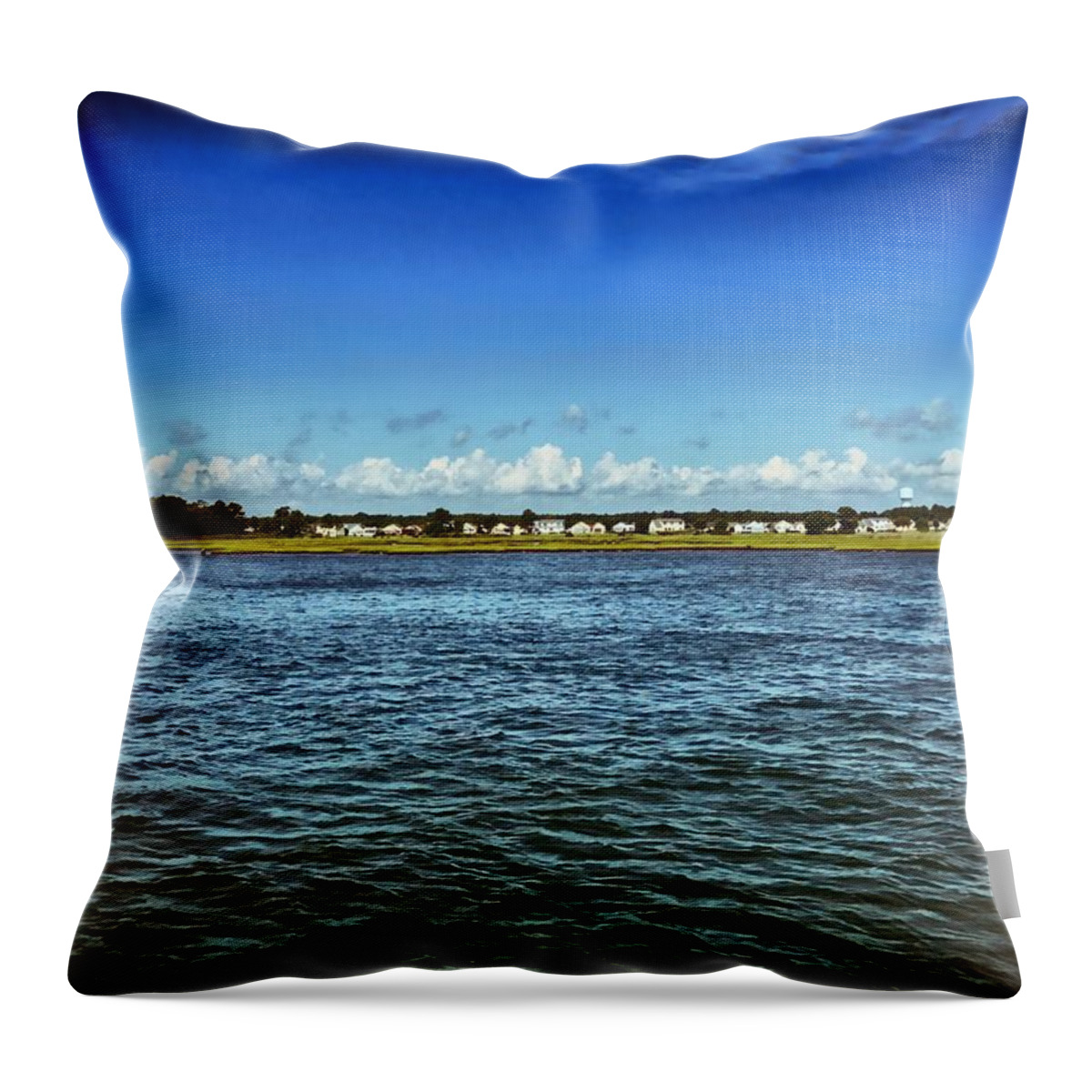 Waterfront Throw Pillow featuring the photograph By the Bay by Chris Montcalmo