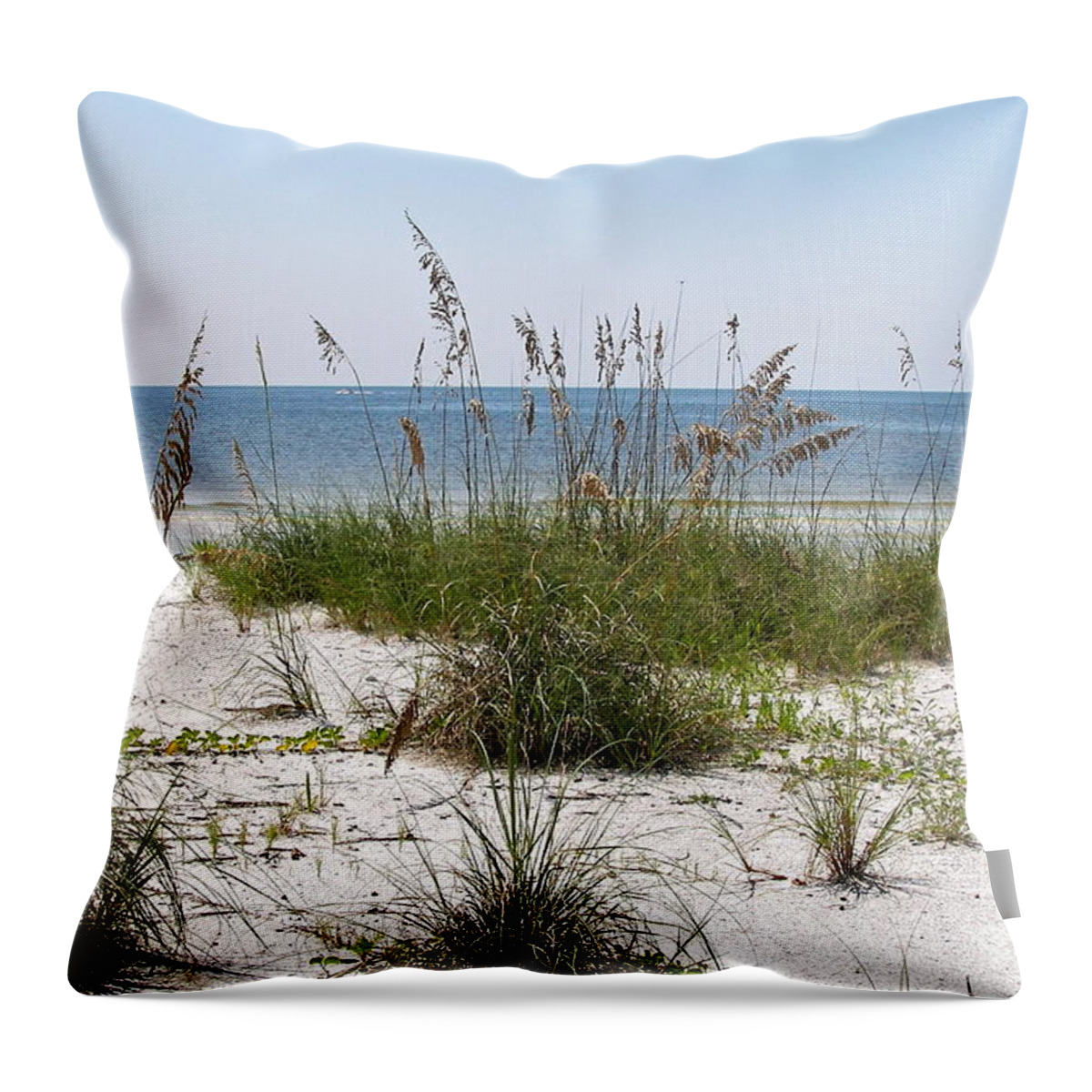 Ocean Throw Pillow featuring the photograph By The Sea by Carol Bradley