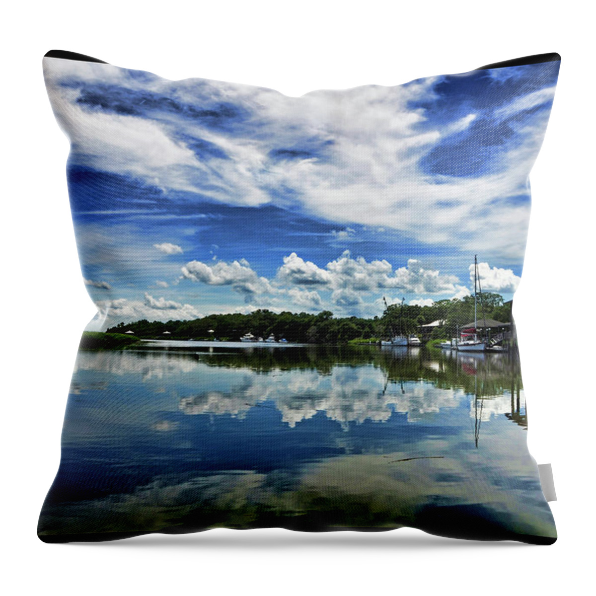 Nature Throw Pillow featuring the photograph By the Still River by Susan Cliett