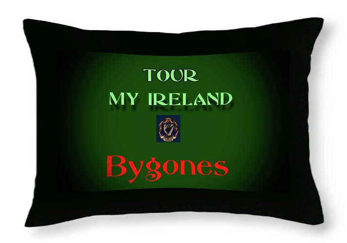 Cottages Throw Pillow featuring the painting Bygones in Ireland today by Val Byrne