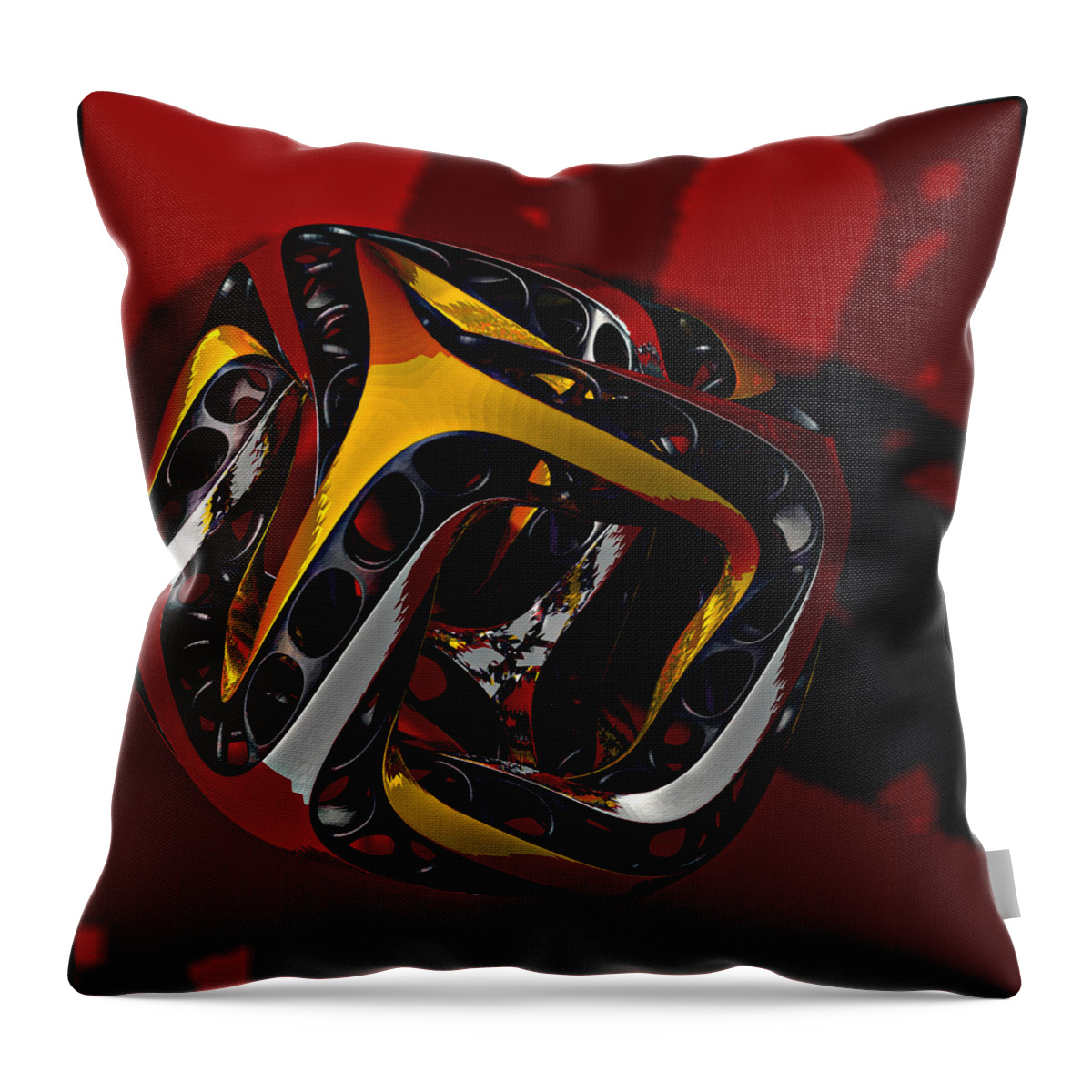 Cube Throw Pillow featuring the digital art C-cube by Andrei SKY