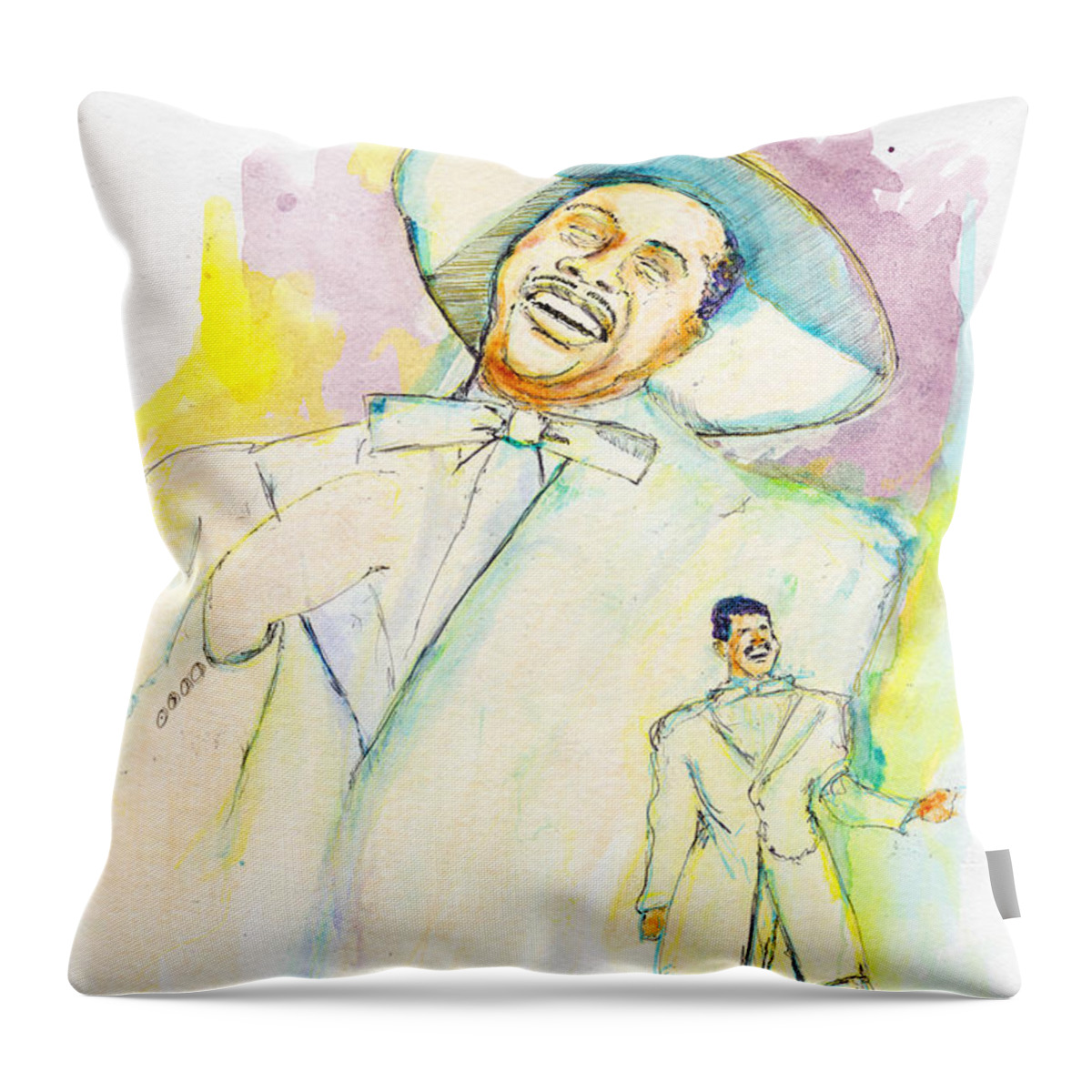 Duke Ellington Throw Pillow featuring the painting Cab Calloway by Howard Barry