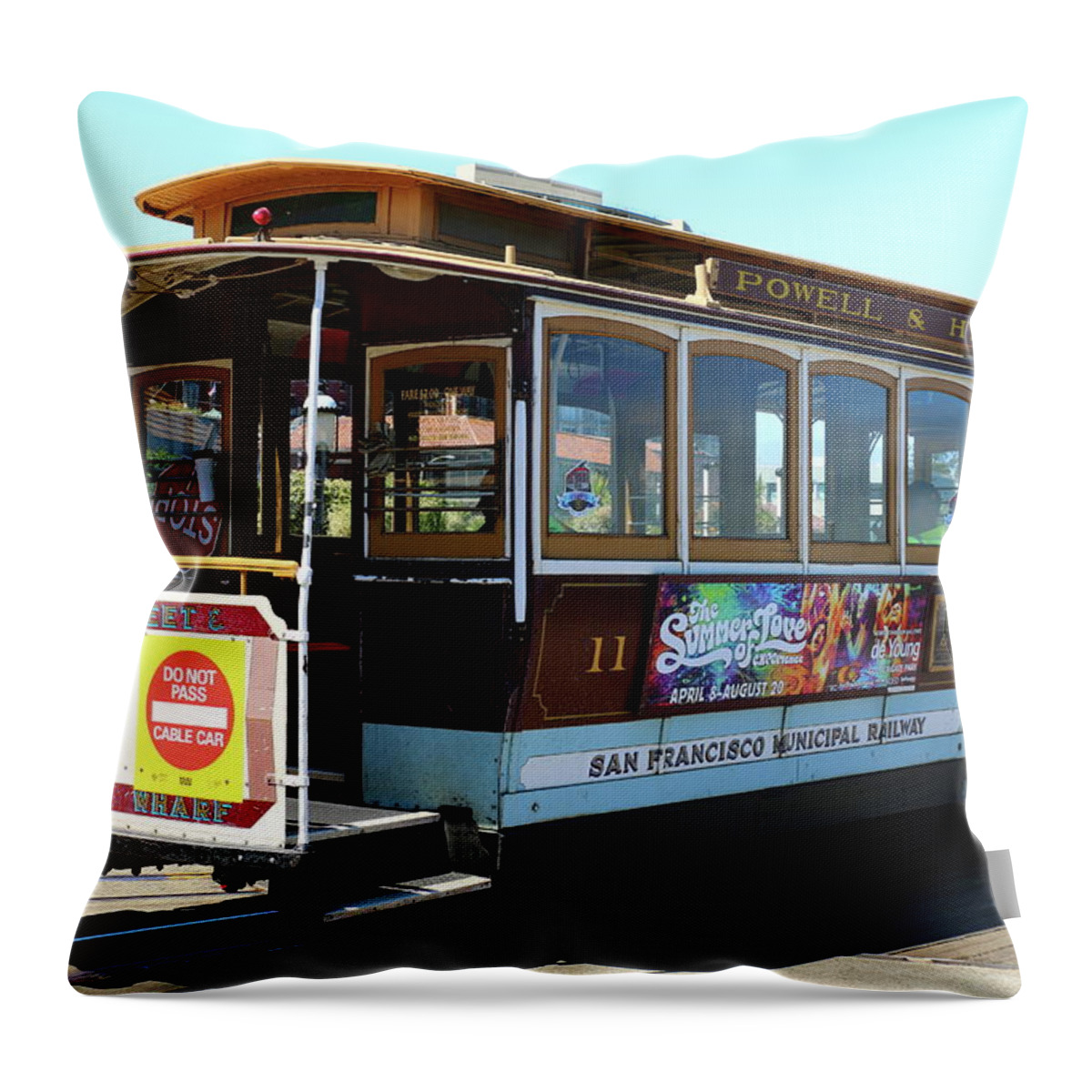 Cable Car Throw Pillow featuring the photograph Cable Car by Christiane Schulze Art And Photography