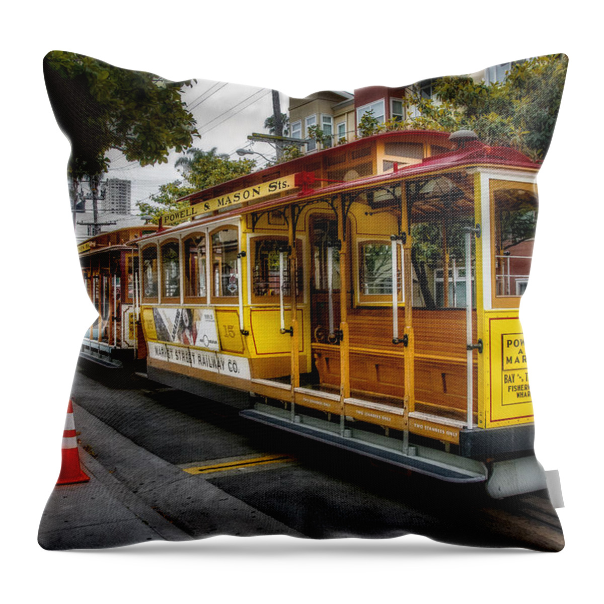California Throw Pillow featuring the photograph Cable Car by Patrick Boening