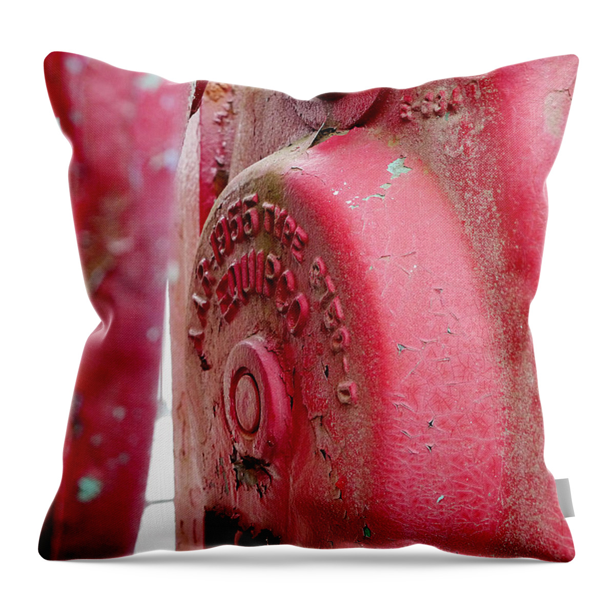 Richard Reeve Throw Pillow featuring the photograph Caboose Brake by Richard Reeve