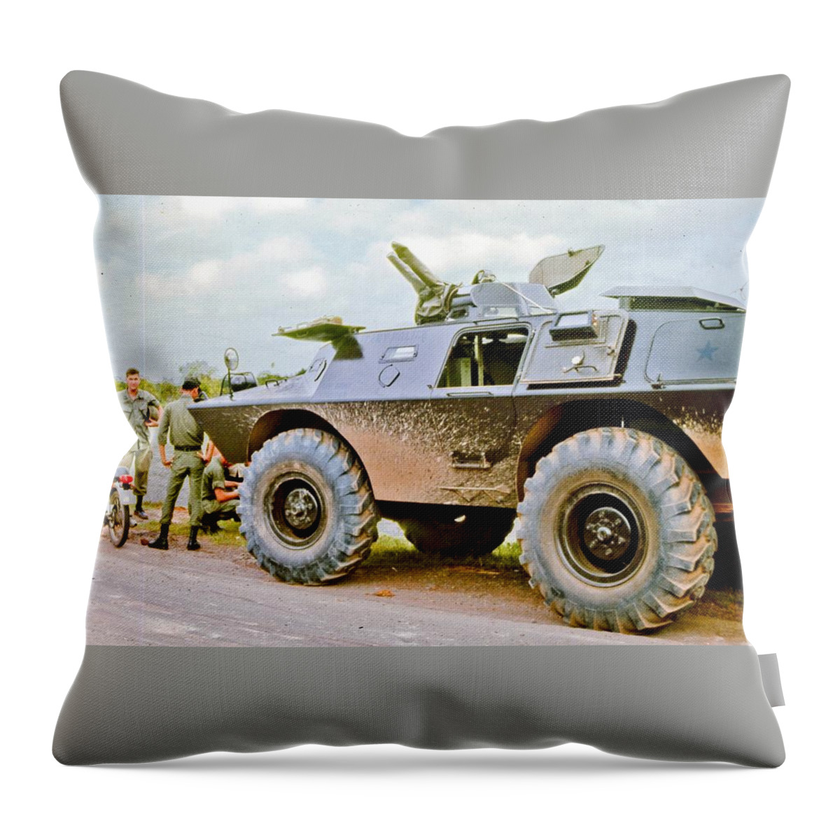 Cadillac Gage Commando Throw Pillow featuring the photograph Cadillac Gage Commando by Mariel Mcmeeking
