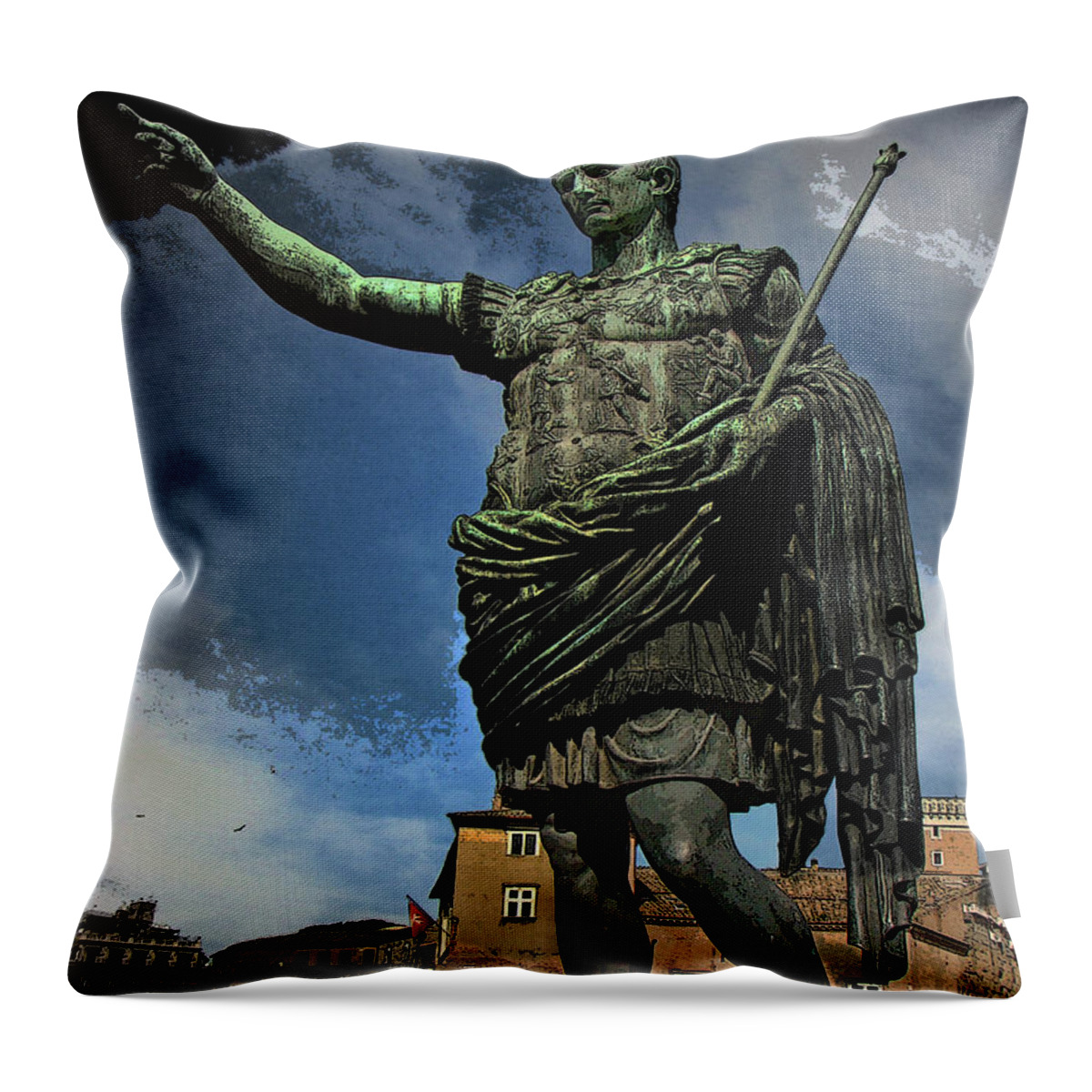 Augustus Throw Pillow featuring the photograph Augustus Caesar by Al Bourassa