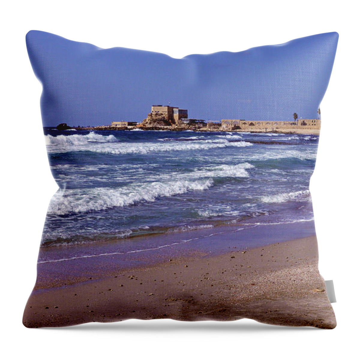 Caesarea Throw Pillow featuring the photograph Caesarea No. 2 by Lydia Holly