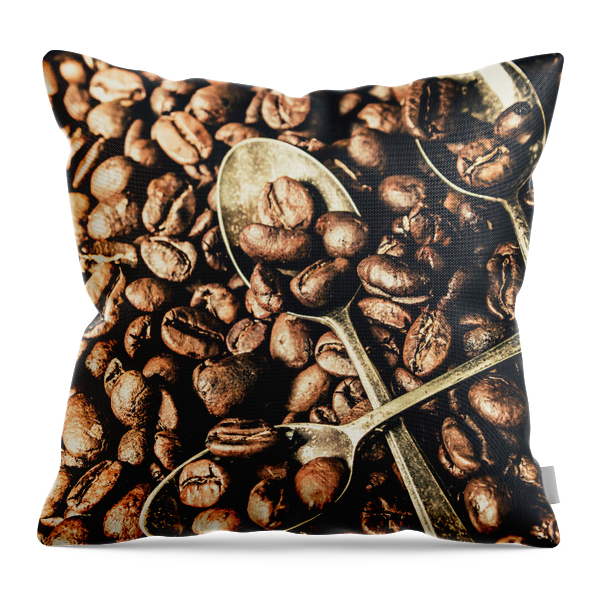 Vintage Throw Pillow featuring the photograph Cafeteria scoops by Jorgo Photography