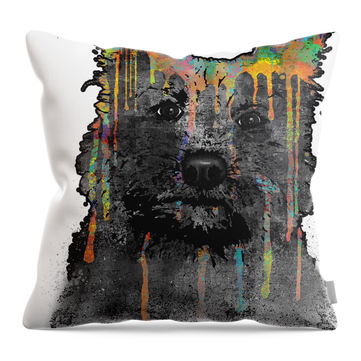 Cairn Terrier Throw Pillow featuring the digital art Cairn Terrier by Marlene Watson