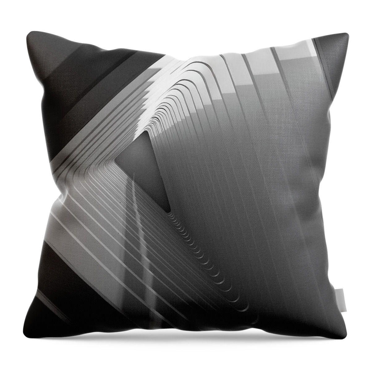 Milwaukee Museum Of Art Throw Pillow featuring the photograph Calatrava01 by Mary Kobet