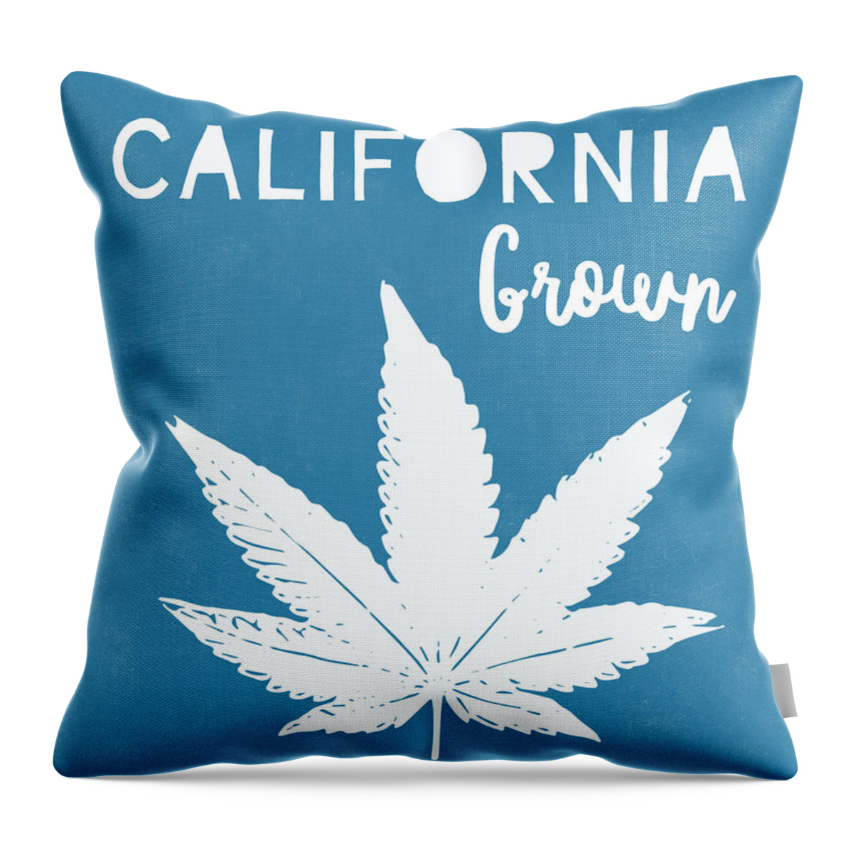 California Throw Pillow featuring the digital art California Grown Cannabis- Art by Linda Woods by Linda Woods
