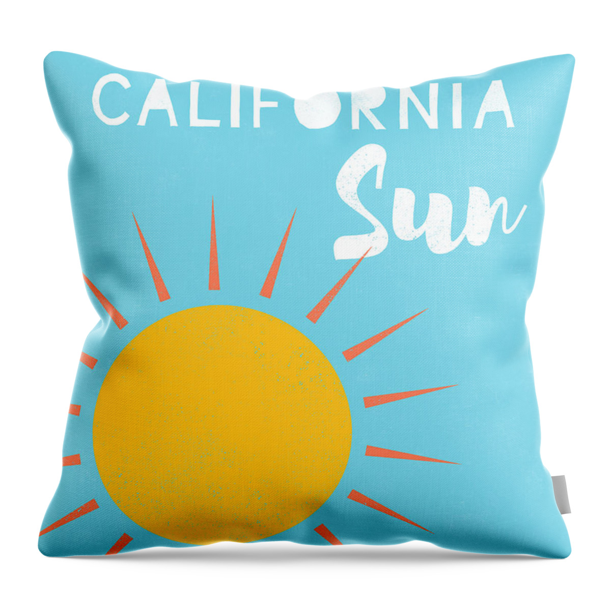 California Throw Pillow featuring the digital art California Sun- Art by Linda Woods by Linda Woods