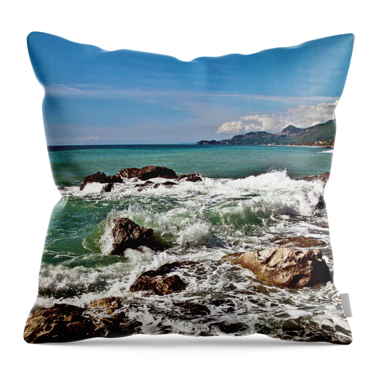 Sea Throw Pillow featuring the photograph Call of the Sea by Silva Wischeropp
