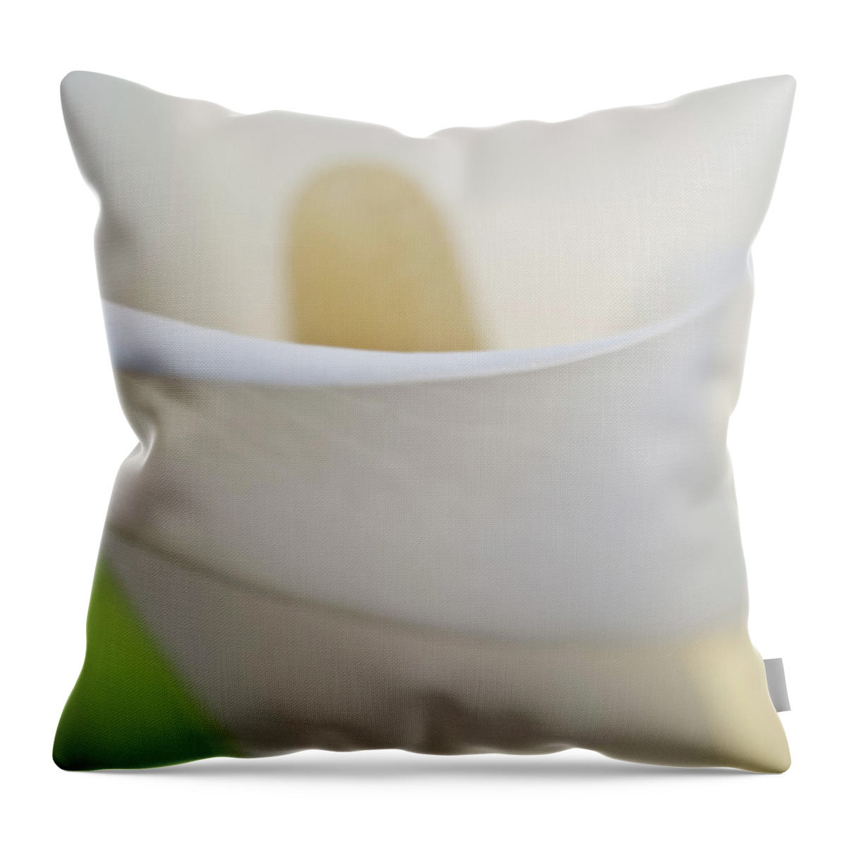 Abstract Throw Pillow featuring the photograph Calla Details 7 by Heiko Koehrer-Wagner