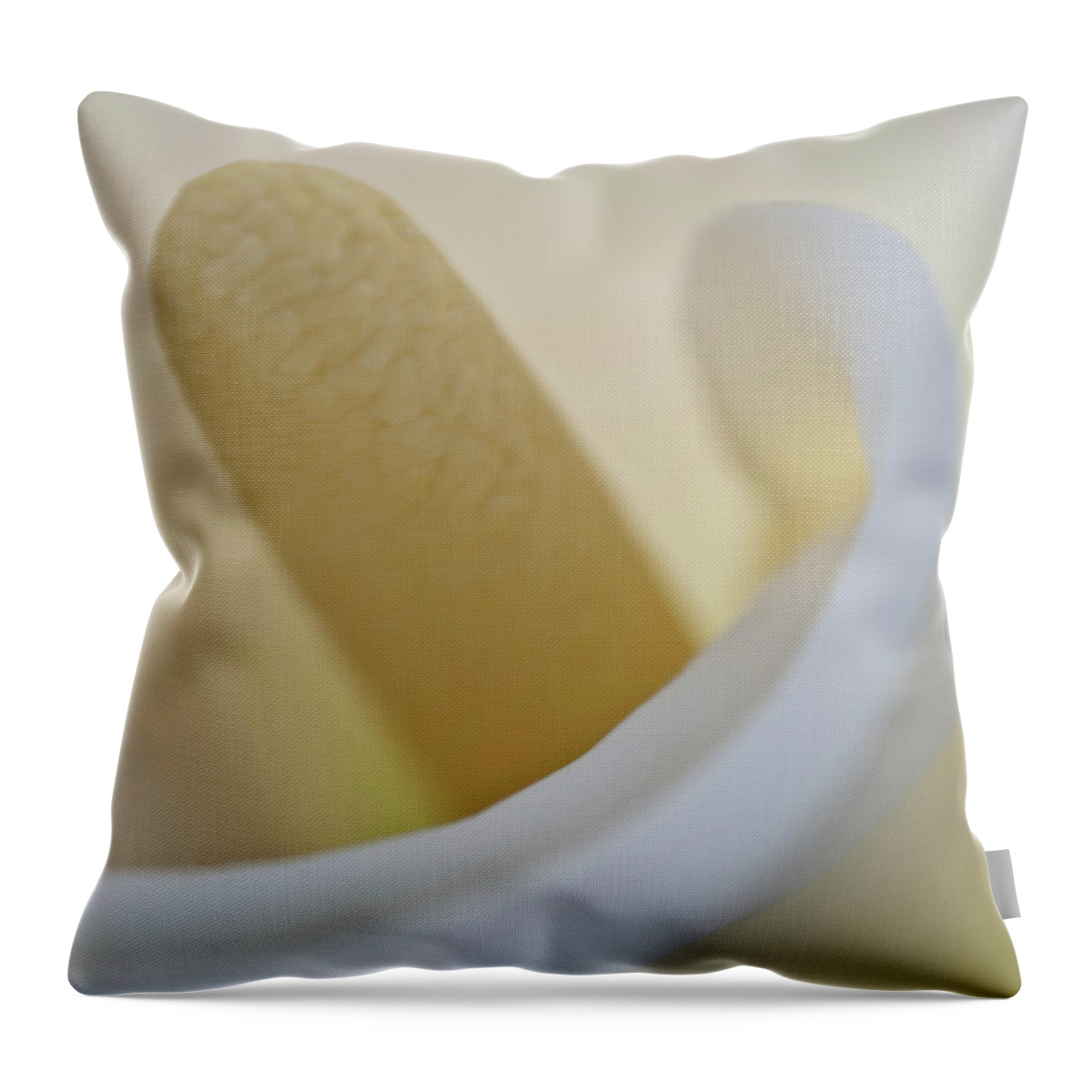 Abstract Throw Pillow featuring the photograph Calla Details 8 by Heiko Koehrer-Wagner
