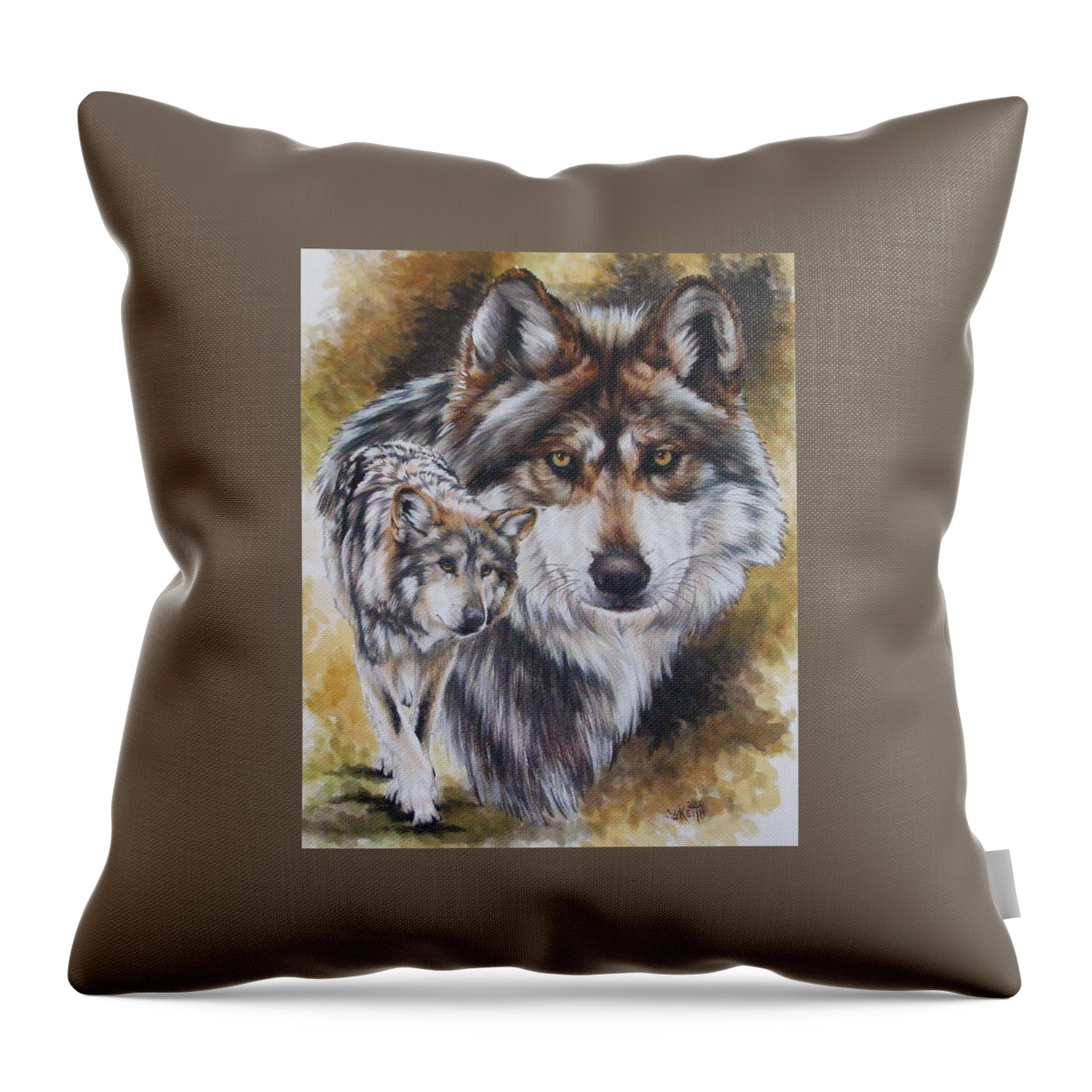 Wildlife Throw Pillow featuring the mixed media Callidity by Barbara Keith