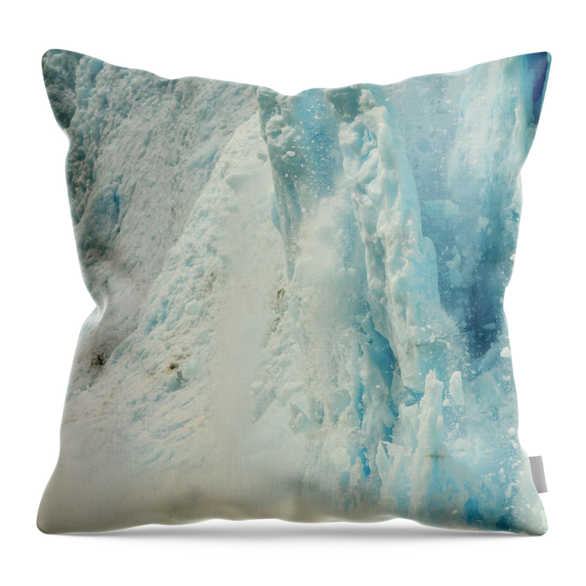Alaska Throw Pillow featuring the photograph Calving Glacier in Kenai Fjord National Park by Joni Eskridge