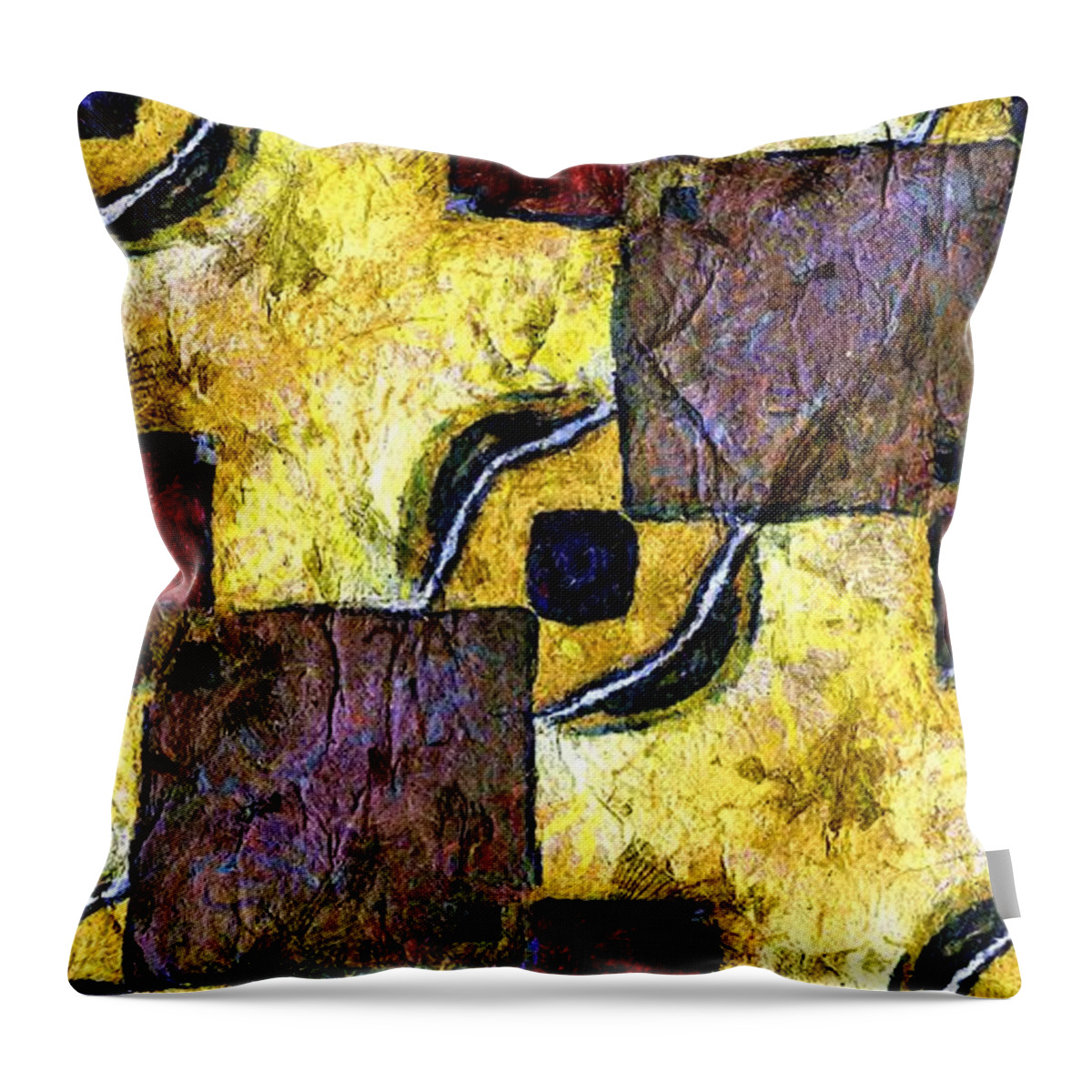Abstract Throw Pillow featuring the painting Camera Obscura by RC DeWinter
