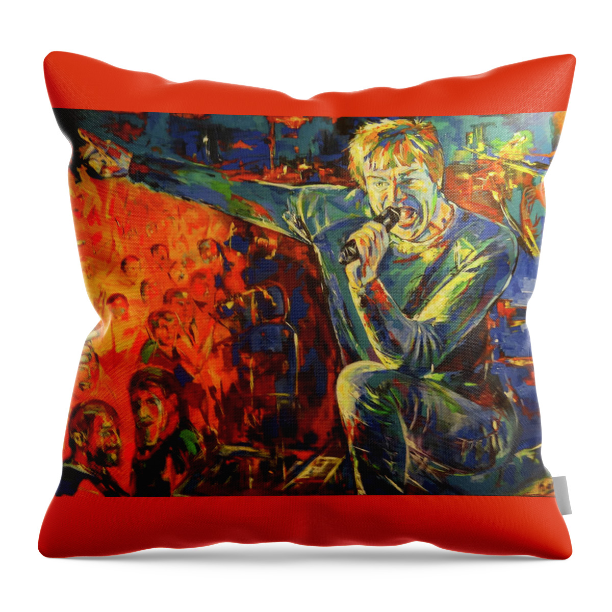 Duesseldorf Throw Pillow featuring the painting Campino by Koro Arandia