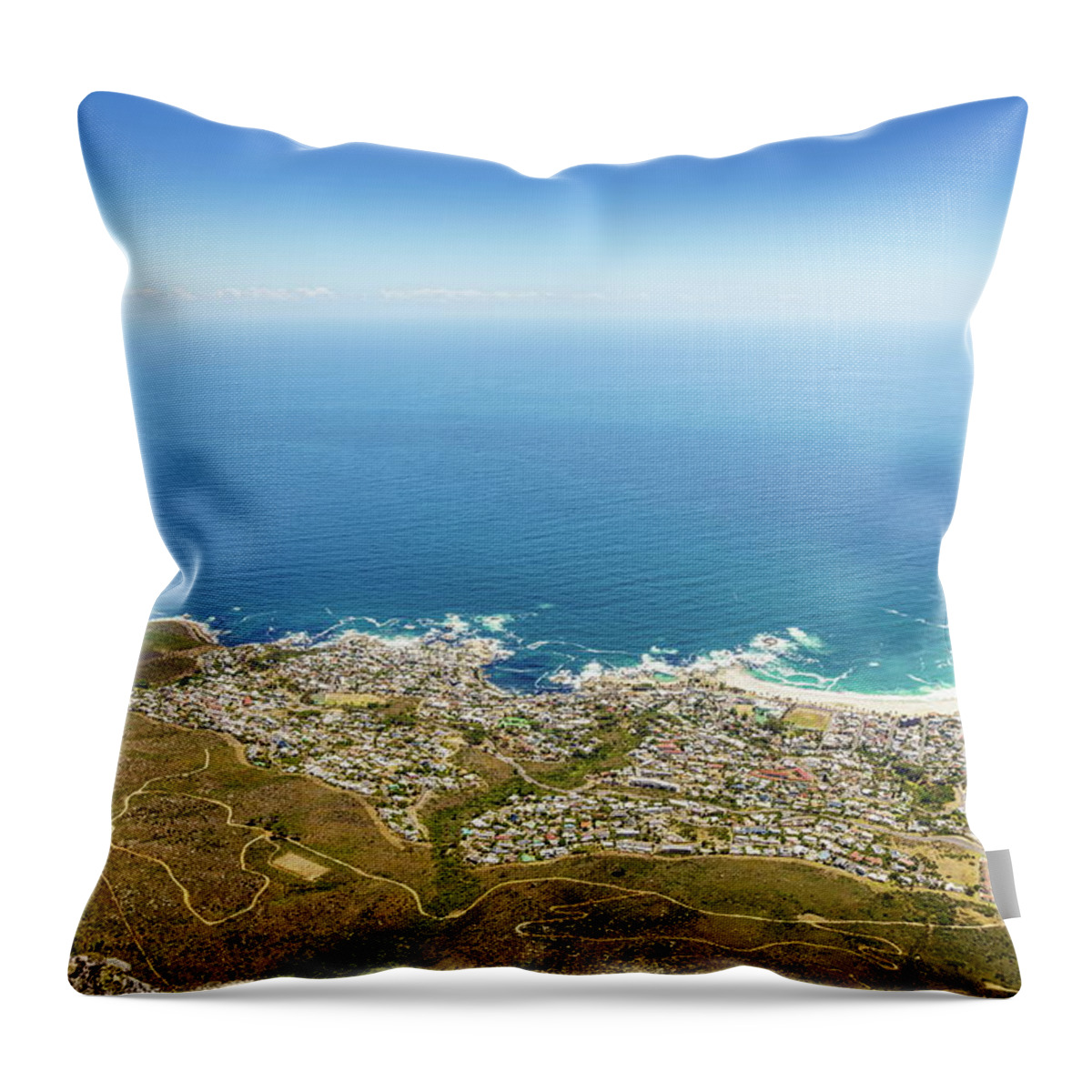 Camps Bay Throw Pillow featuring the photograph Camps Bay in Cape Town by Alexey Stiop