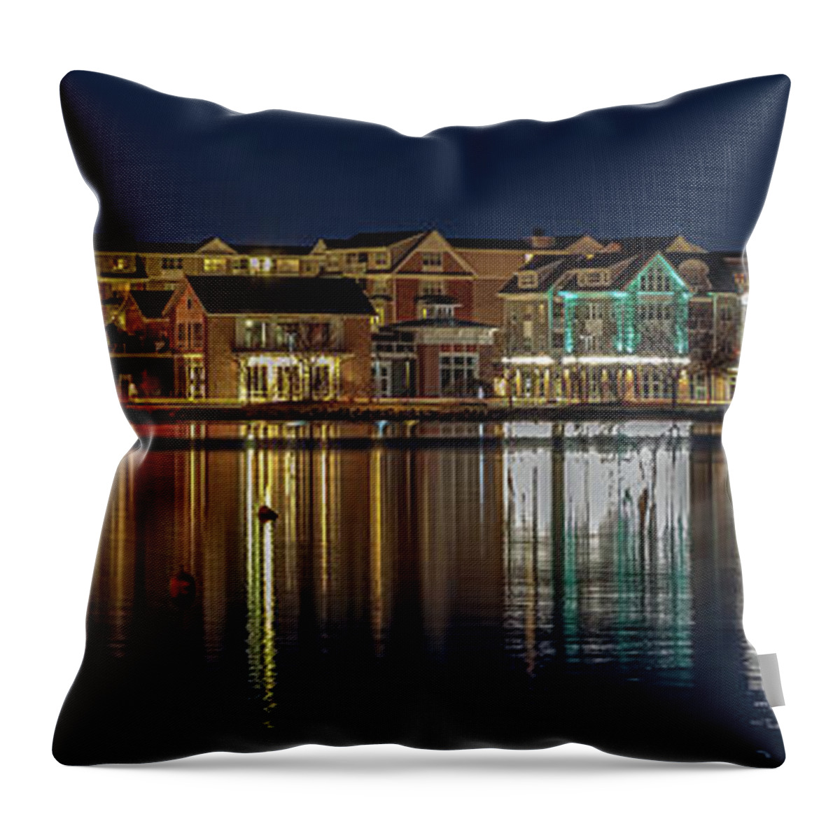 Lights Throw Pillow featuring the photograph Canandaigua Lights by Rod Best
