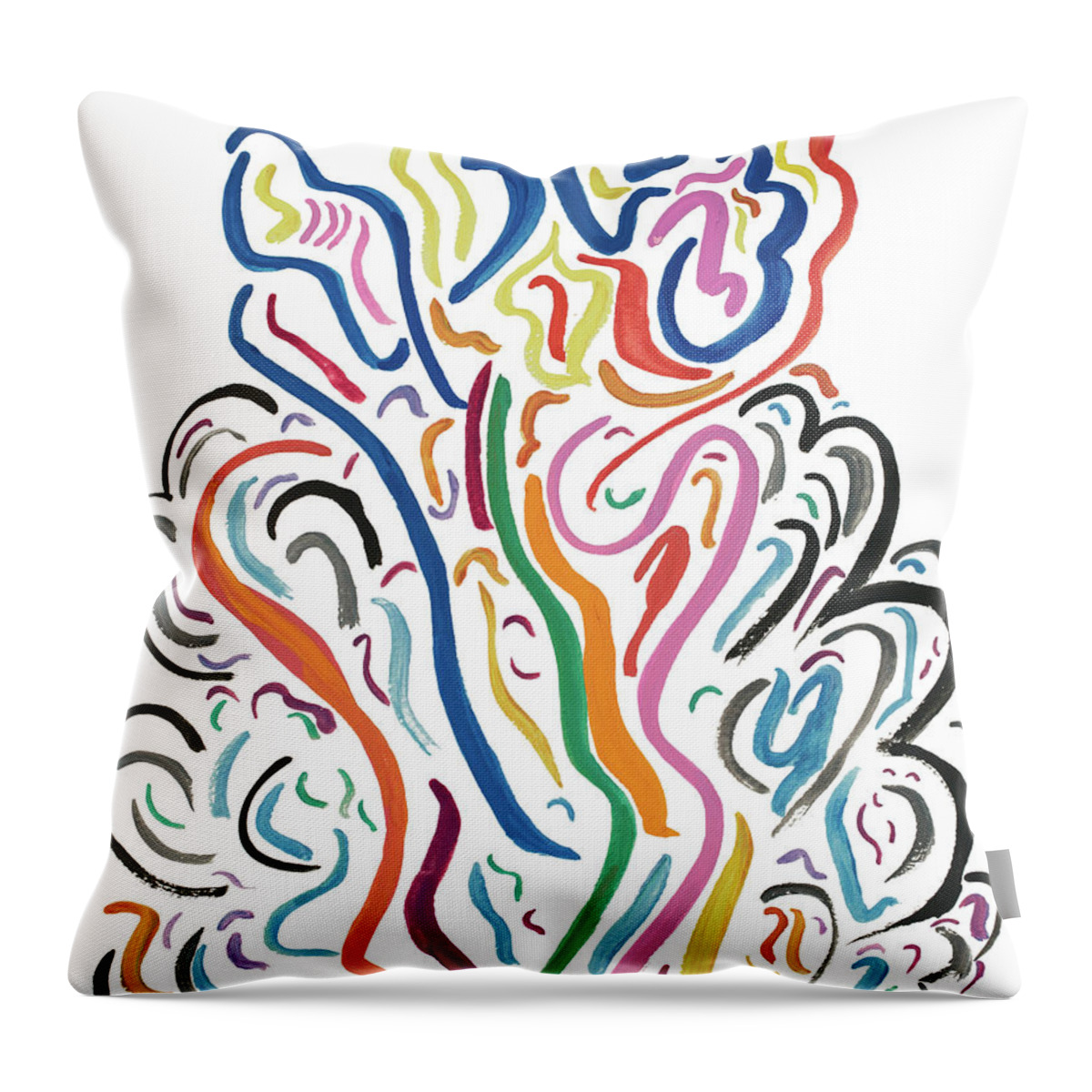 Can Can Throw Pillow featuring the painting CanCan by Bjorn Sjogren