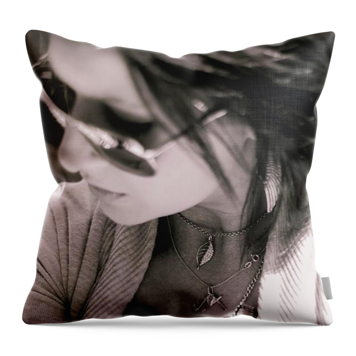 Loveya Throw Pillow featuring the photograph #candid #daughters #mother #woman by Jerry Renville