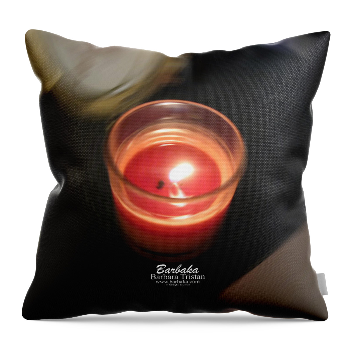 Art Throw Pillow featuring the photograph Candle Inspired #1173-2 by Barbara Tristan