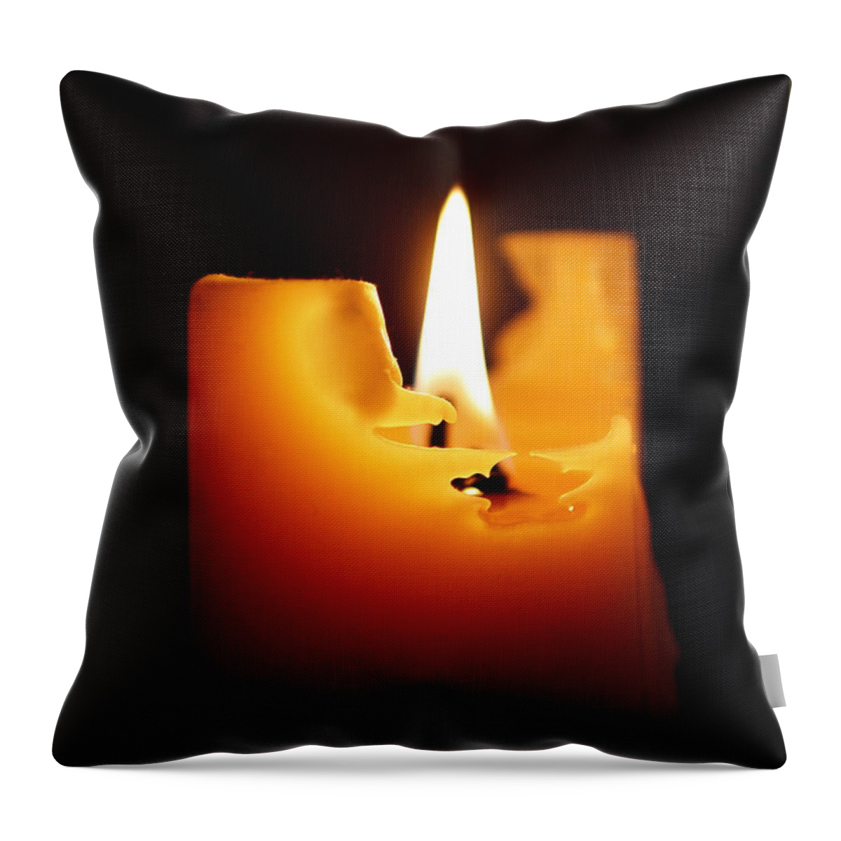 Candlelight Throw Pillow featuring the photograph Candlelight by Rona Black