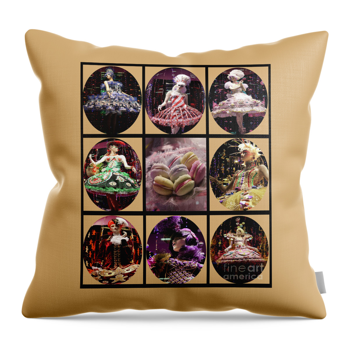 Candy Throw Pillow featuring the photograph Candy Christmas Cameo Collection by Nina Silver