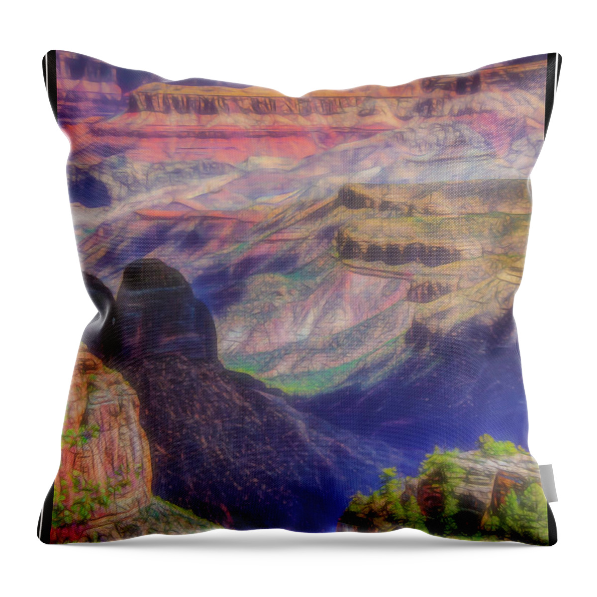 Grand Throw Pillow featuring the photograph Canyon Color by Will Wagner