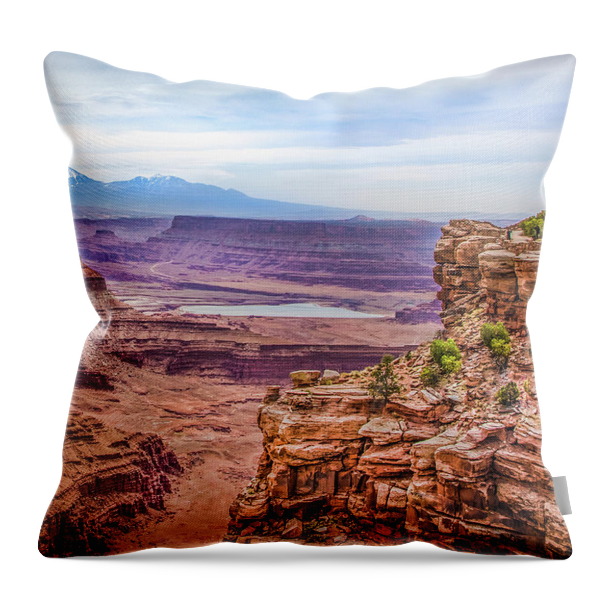 Utah Throw Pillow featuring the photograph Canyon Landscape by James Woody