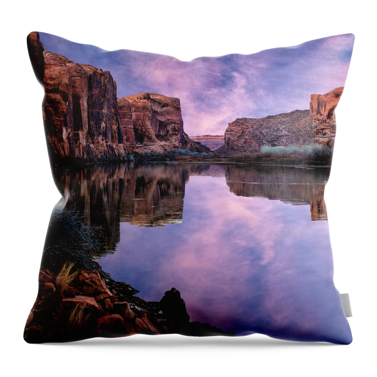 Canyonlands Throw Pillow featuring the photograph Canyonlands Sunset by Michael Ash