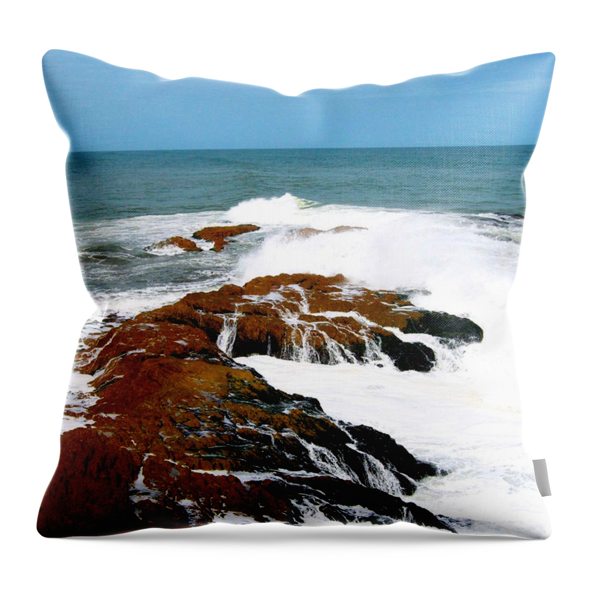 Cape Coast Throw Pillow featuring the photograph Cape Coast Ghana by Samantha Lai