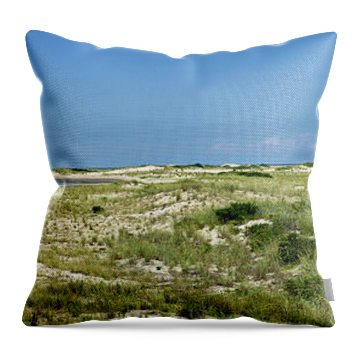 Cape Henlopen State Park Throw Pillow featuring the photograph Cape Henlopen State Park - The Point - Delaware by Brendan Reals