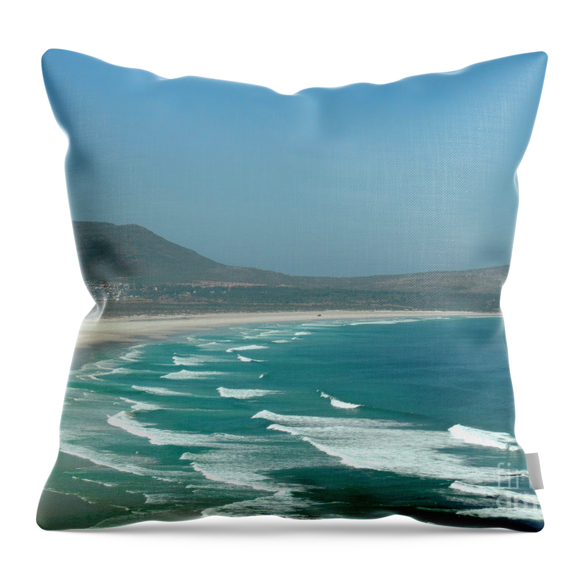 Afrika Throw Pillow featuring the photograph Cape of good Hop Beach Impression by Tanja Riedel