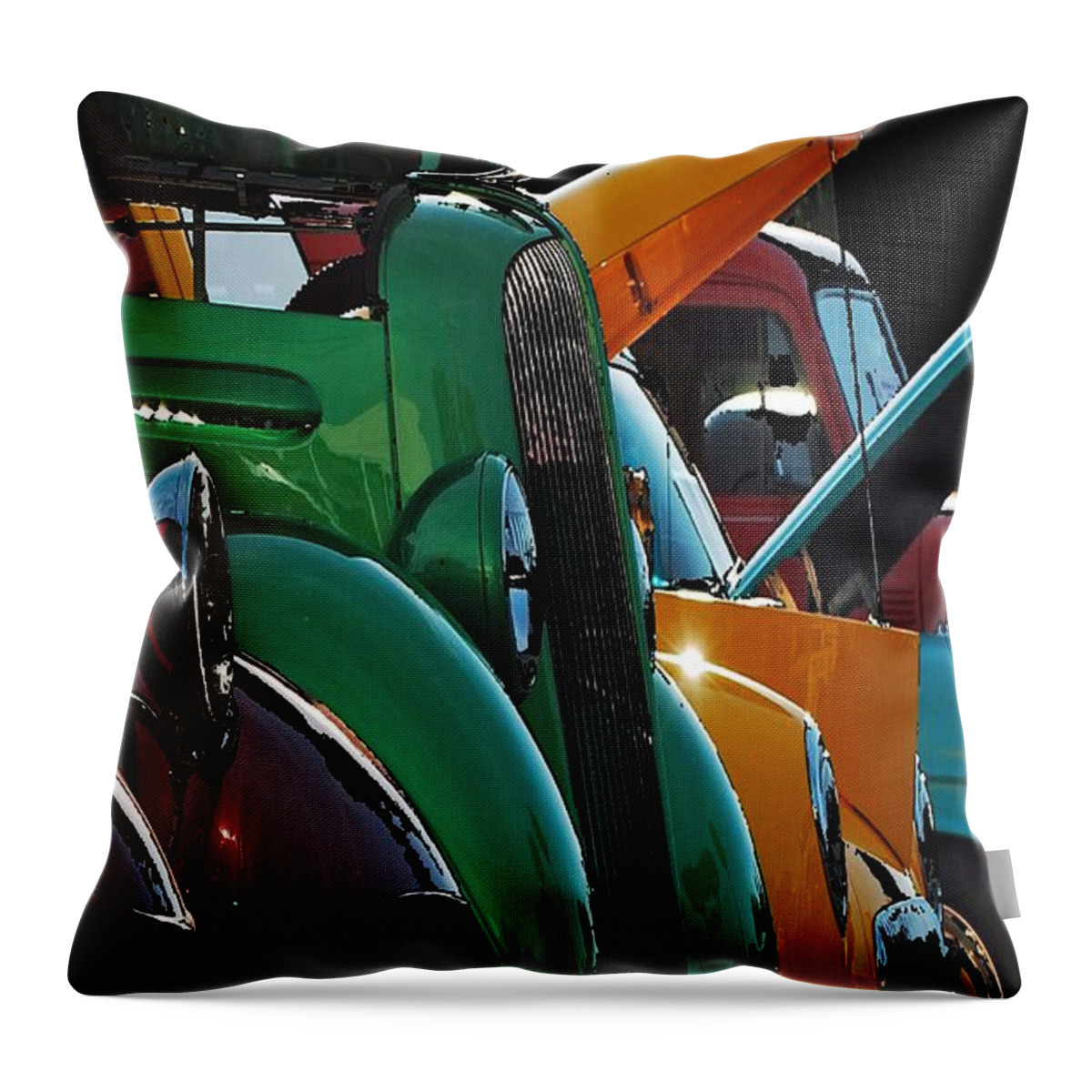 Car Show Throw Pillow featuring the photograph Car Show v by Robert Meanor