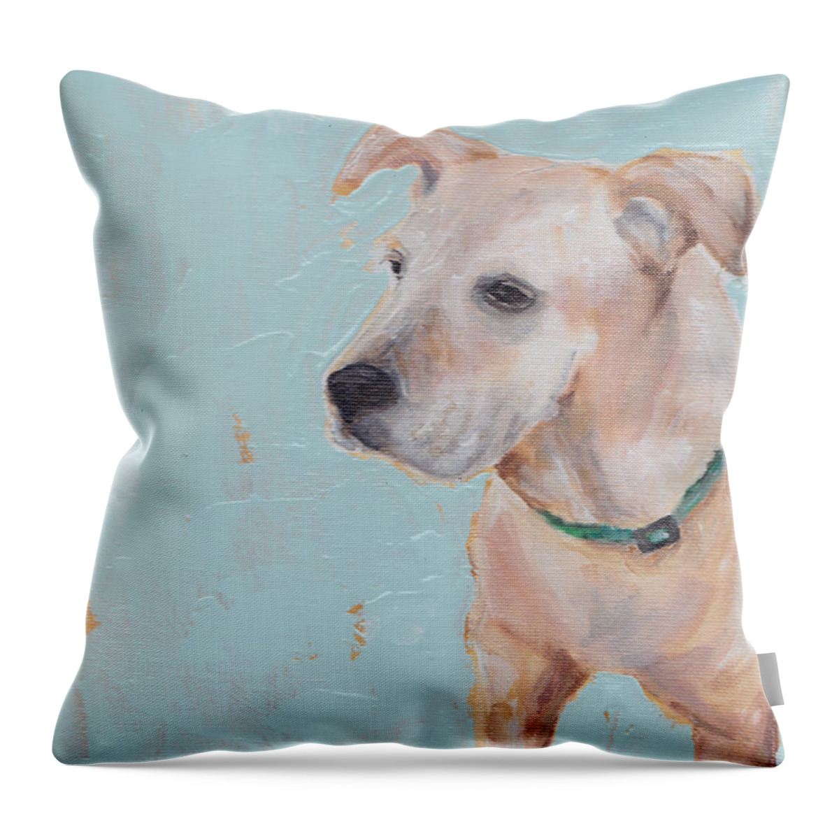 Caramel Throw Pillow featuring the painting Caramel by Robin Wiesneth