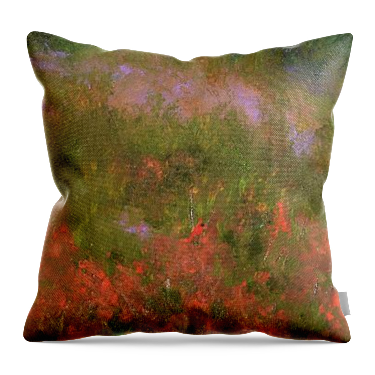  Throw Pillow featuring the painting Cardinal's Kingdom by Barrie Stark
