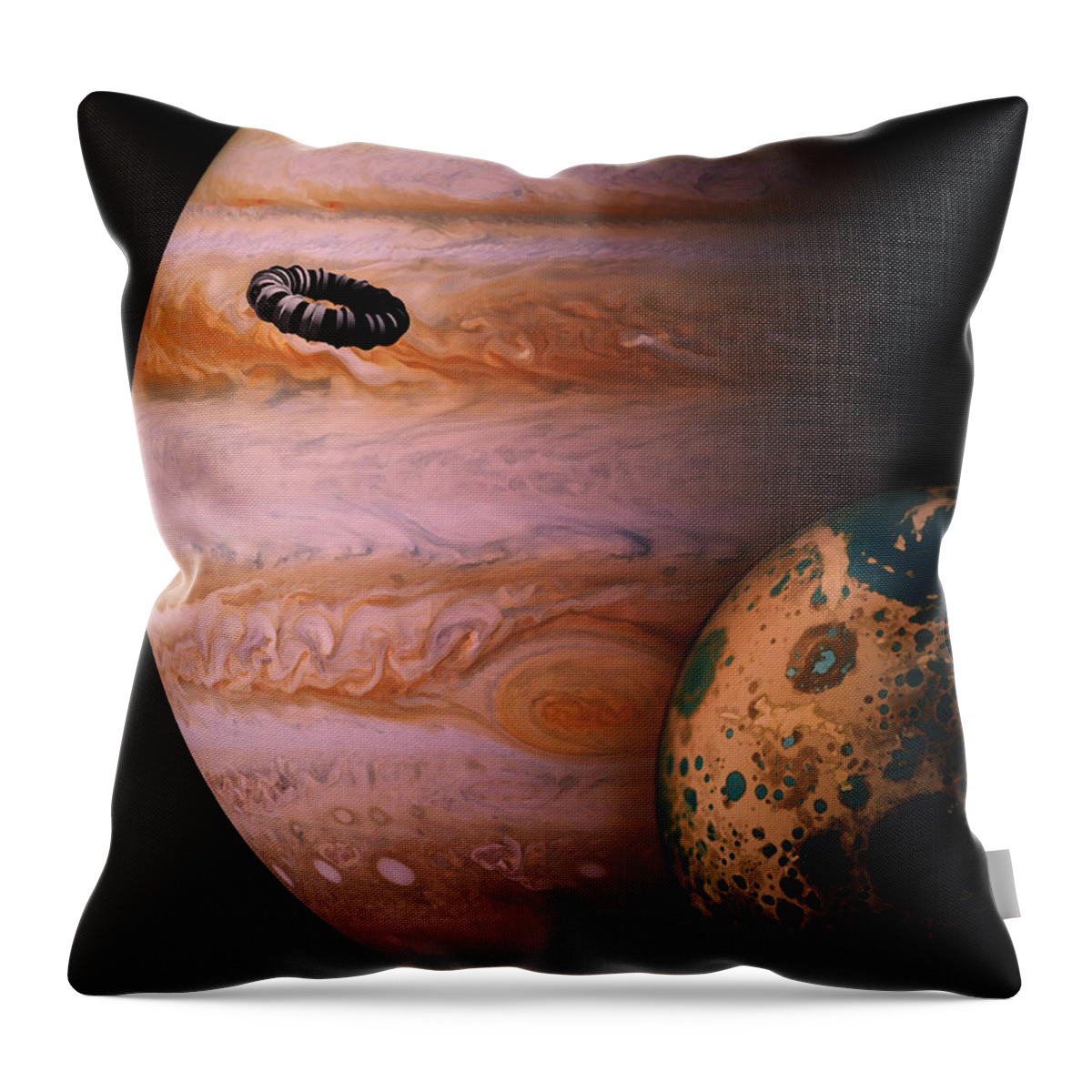 Space Throw Pillow featuring the digital art Carhayaken Project by J Carrell Jones