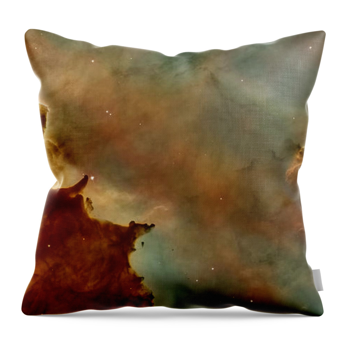Space Throw Pillow featuring the photograph Carina Nebula Details - Great Clouds by Mark Kiver