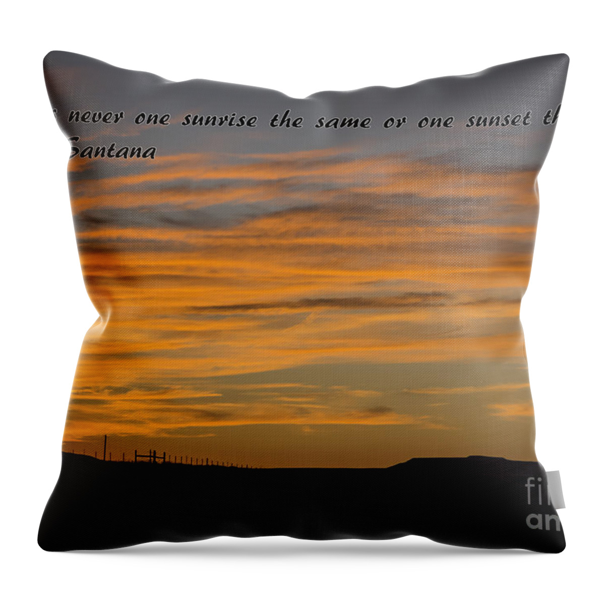 Sky Throw Pillow featuring the photograph Carlos Santana Sunset by Janice Pariza