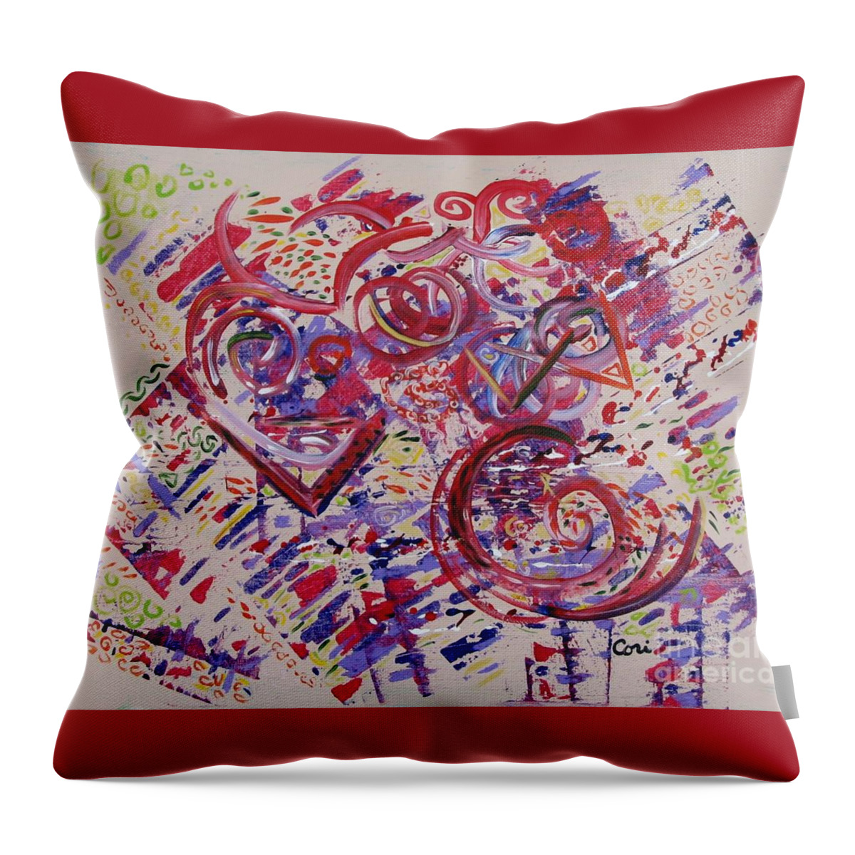 Carnival Throw Pillow featuring the painting Carnival Mind by Corinne Carroll